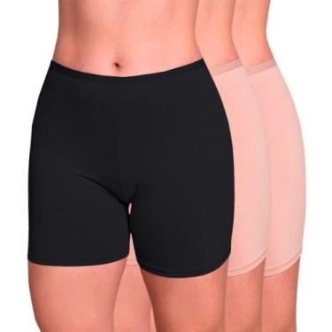 Imagem de Kit 3 Short Lingerie Anagua Confortável Sexy Roupa Íntima Feminina - S