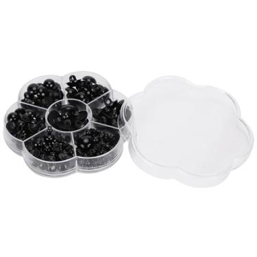 Imagem de lyrlody 184pcs Botões de Segurança Com Cofre de Cogumelos Pretos, Desenvolvem Imaginação e Criatividade, Adequadas para Todos Os Tipos de Brinquedos e Artesanato, Conveniente para Usar Com Vários Tamanhos para DIY