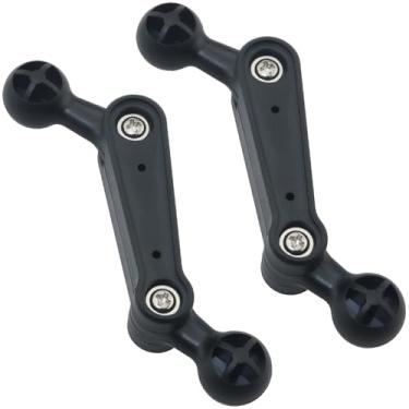 Imagem de FMHXG Braçadeira de mangueira com cabeça esférica dupla reversa, 2 peças, suporte de extensão de soquete de esfera de junta dupla, 11 cm, compatível com suportes de carro para telefones, tablets e