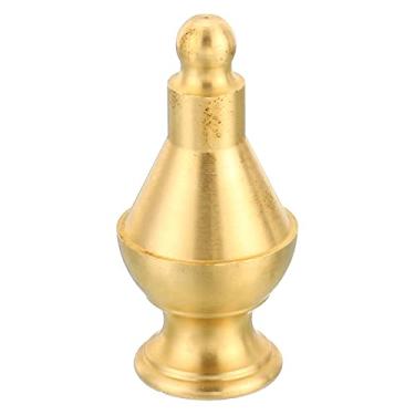 Imagem de M10 Thread Lamp Finial Cap Knob, Brass Lamp Shade Harp Top Screw Caps Decoração Luminária para Candeeiros de Mesa Lâmpadas de Chão 24,5 x 52 mm
