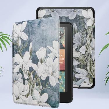 Imagem de Capa para Kindle Paperwhite 12ª geração 2024 de 17.8 cm e Kindle Colorsoft Signature Edition, capa protetora de couro PU premium com despertar/hibernar automaticamente