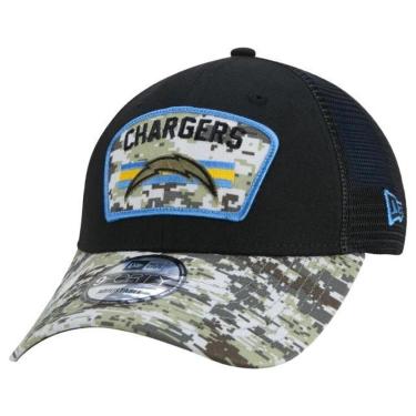 Imagem de BONÉ NEW ERA 940 LOS ANGELES CHARGERS SALUTE TO SERVICE TRUCKER NFP22BON228 PRETO CAMUFLADO-Masculino