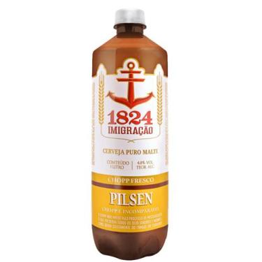 Imagem de Chopp Pilsen Cerveja Puro Malte Imigração 1824 1L Growler