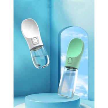 Imagem de Garrafa de água para animais de estimação de 300 ml, copo de alimentação fácil de carregar, à prova de vazamento e sem BPA, branco