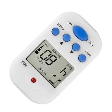 Imagem de RiToEasysports Mini Metrônomo Eletrônico Profissional Com Função de Toque para Guitarra, Piano, Violino M50, Estável e Durável para Músicos, ABS Resistente a Arranhões (Branco)