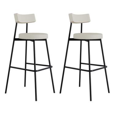 Imagem de Banqueta Alta Stout Ae: 100 / Aa: 75cm C/02 Un. Bqst7510.2 Areia Corriente Areia Corriente