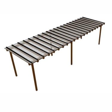 Imagem de Kit Policarbonato Cristal 4mm 10,00m x 3,00m - Perfis Naturais - RM Po