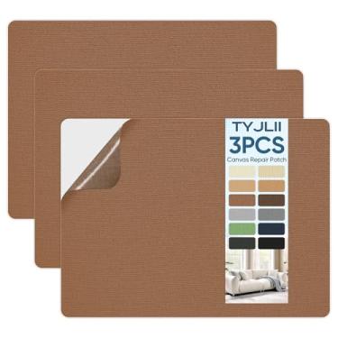 Imagem de TYJLII Patch de reparo de tela, adesivo de tecido impermeável para barraca, cobertura de barco, dossel, guarda-chuva, capa de móveis, toldo, bagagem, sofá. (Cáqui)