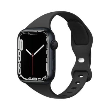 Imagem de Pulseira De Silicone Slim Para Apple Watch 45mm 44mm 40mm 41mm Bracele