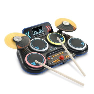Imagem de Drum Pad VTech Kidi Star Black com 20 sons em estilo de bateria