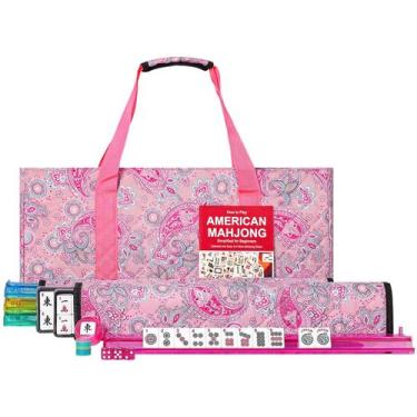 Imagem de Conjunto de jogos American Mahjong GUSTARIA 166 peças com bolsa de tra