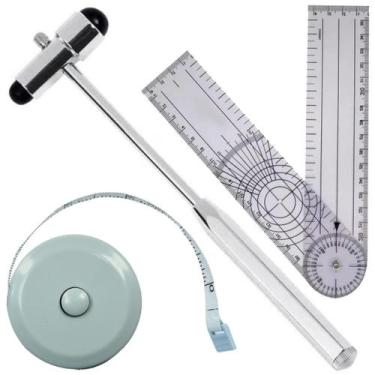 Imagem de Kit martelo buck estágio estudante goniometro grande fisioterapia esta