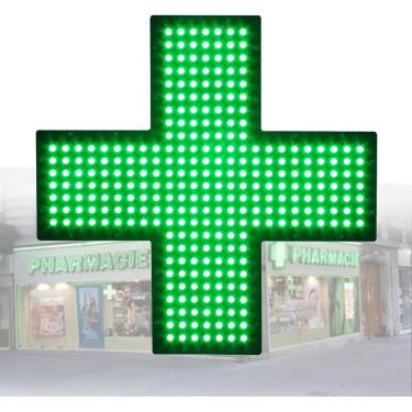 Imagem de Placa De Cruz Médica Led, Placas De Luz Cruzada De Acrílico, Lâmpada De Placa Interna De Farmácia Com Interruptor De Puxar, 3 Modos - Sempre Ligado, Piscando E Piscando Geral, Green, 48 * 48cm