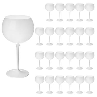 Imagem de Taça De Gin Curves 600ml Kit 24un Acrílico Alto Padrão (BRANCO)