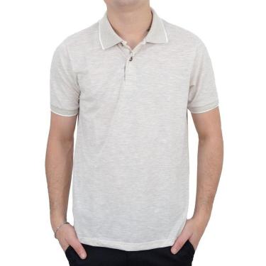 Imagem de Camisa Polo Masculina Ogochi Concept Malha Slim Bege - 0075-Masculino