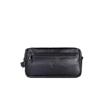 Imagem de Necessaire de couro Daily preto Masculino - Vira Vento, Preto