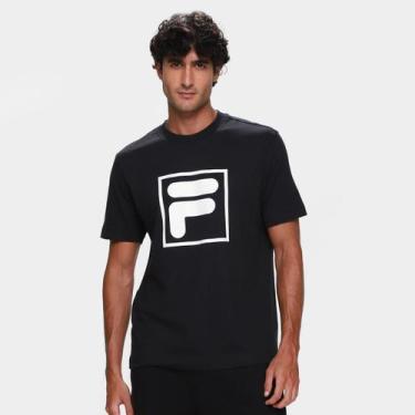 Imagem de Camiseta Fila Confort F-Box Union Classics Masculina, Preto, Branco, P