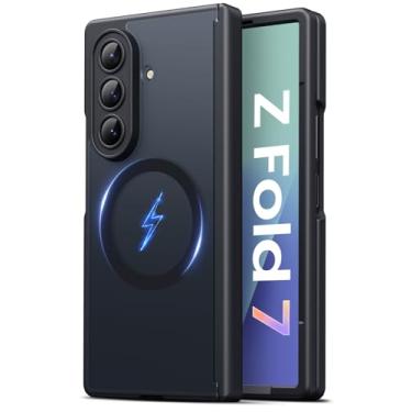 Imagem de Vihibii Capa para Samsung Galaxy Z Fold 7, compatível com MagSafe, proteção total de lente e dobradiça, protetor de tela frontal, capa de telefone resistente de grau militar para Samsung Galaxy Z Fold