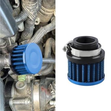 Imagem de HQRNYP Filtro de ar, respirador de tampa de válvula, limpador de filtro de ar frio do cárter automático de 25 mm com braçadeira ajustável, limpador de ventilação turbo respiratório, acessórios