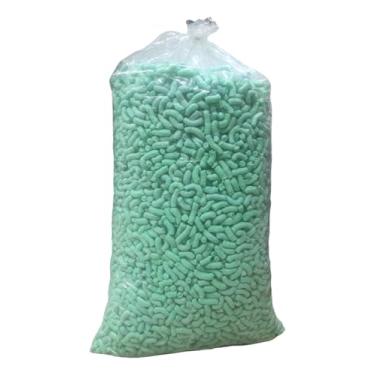 Imagem de Biopack Flocos Proteção 83 Litros Biodegradável Verde tipo isopor para Proteção Preenchimento Embalagem