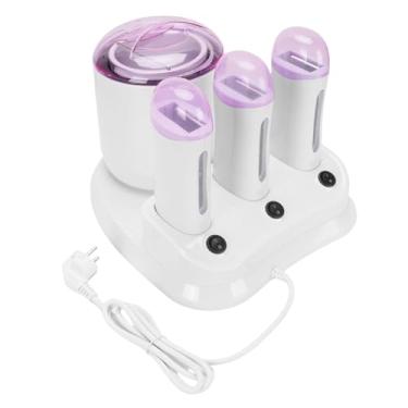 Imagem de KUIDAMOS Aquecedor de Cera 4 Em 1 Rolo Anti-escaldamento Aquecedor de Cera para Uso Doméstico - Kit de Ajuste de Temperatura para Remoção de Pelos - Adequado para Iniciantes e Profissionais (Plugue UE 220 V)