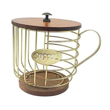 Imagem de Coffee Pod Holder Modern Coffee Pod Basket Decor Organizer Coffee Pod Container for Hotel, Gold/170