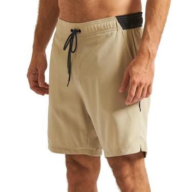Imagem de Bermuda Elástico Hurley Block 17" Mescla Bege-Masculino