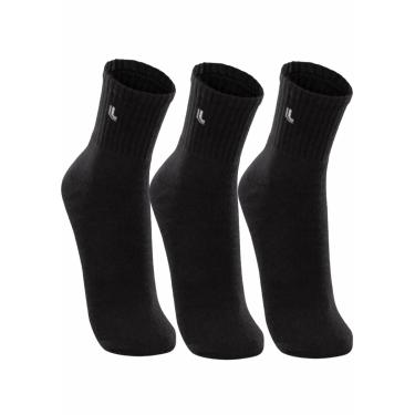 Imagem de Kit 3 Meias Cano Médio Lupo  - Preto - 03248 | Pau a Pique
