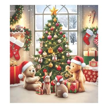 Imagem de SEHANY Capa magnética para lava-louças de árvore de Natal, adesivos magnéticos para decoração de Natal antiarranhões para painel de geladeira e lava-louças, decoração de Natal de cozinha doméstica 58