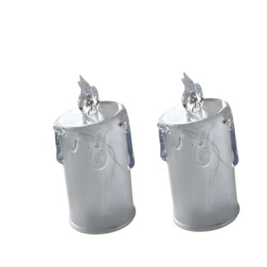Imagem de Vela Led Luz Colorida Decorativa Acrilico Transparente(11CM (2PCS))