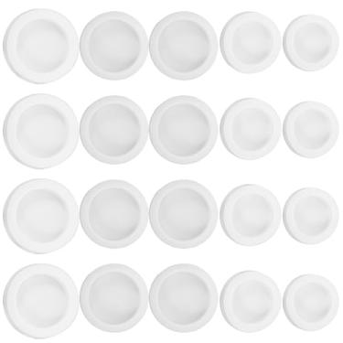 Imagem de DIYEAH Tampões Universais de Silicone para Cofrinhos - 50 Unidades, Vedação de Reposição para Cofrinhos de Cerâmica E Potes de Poupança, Tamanhos (branco)