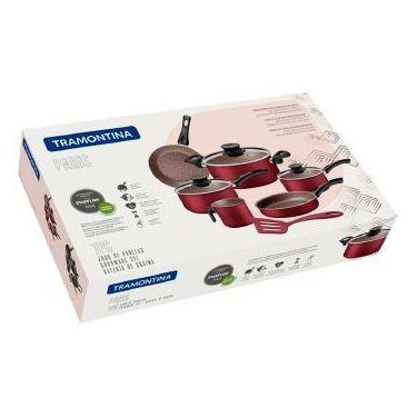 Imagem de Jogo de Panelas Tramontina Paris 07 PCS - 28599/717 Vermelho