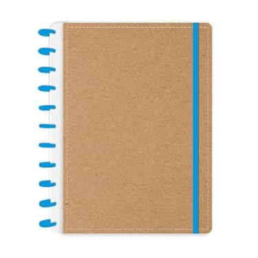 Imagem de Caderno de Discos Capa Dura A4 Kraft Azul com 80 folhas abyara graf cod 3318 (tipo caderno inteligente)