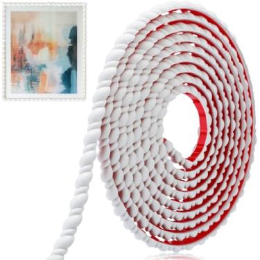 Imagem de Maasechs Acabamento de moldagem flexível para paredes de 5 m x 0,59 polegadas, acabamento de parede faça você mesmo para decoração de casa (elegante, branco)