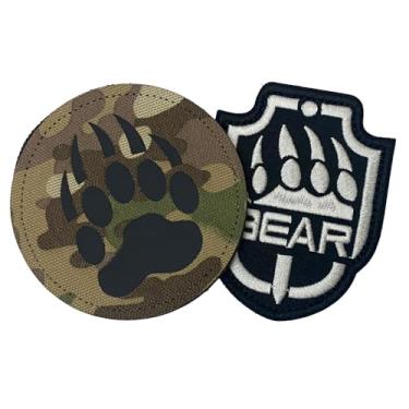 Imagem de 2 peças de ganchos bordados com garra de urso costurados (garra-2)