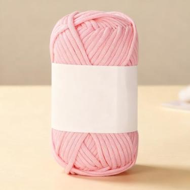 Imagem de Fio tubular - 1 pacote de 100 g - 72% algodão 28% nylon - nº 5 volumoso - 100 m - para tricô, crochê e amigurumi (06 rosa)