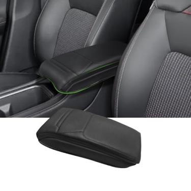 Imagem de Muslogy Capa de apoio de braço para console central compatível com Nissan Kicks S SV SR 2025 almofada de apoio de braço confortável protetor de couro vegano 2,5 cm extra grosso