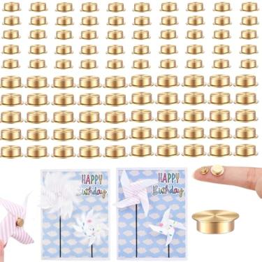 Imagem de 100 peças de mini rolamentos giratórios de metal para artesanato faça você mesmo, cartões de papel, scrapbooking, rotação de 360°, mecanismo giratório suave para fazer joias, decoração de unhas