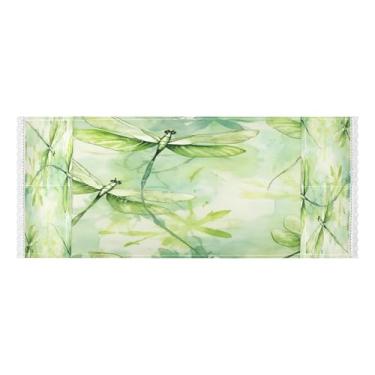 Imagem de Wassud Libélulas verdes (2) capas de lavadora e secadora, protetor de lavadora com sacos de armazenamento, capa de geladeira à prova de poeira com bolsos para lavanderia doméstica, cozinha, 120 x 55