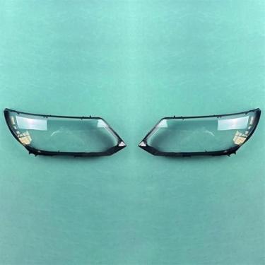 Imagem de Capa de farol de carro para VW Tiguan 2013-2017, lente transparente da tampa do farol, tampas da carcaça do abajur, tampa da lâmpada, lente difusa de vidro, A/par