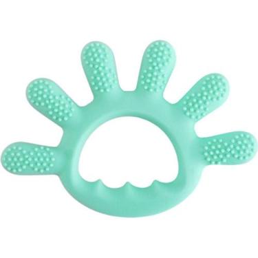 Imagem de Mordedor Dedinhos Para Bebê De Silicone 12x1cm Verde - BENE CASA