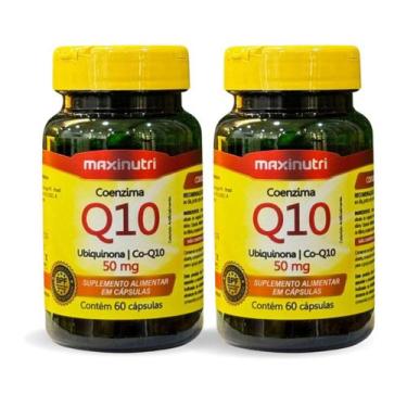Imagem de Kit 2 Coenzima Q10 Ubiquinona 50mg 60 Cápsulas Maxinutri