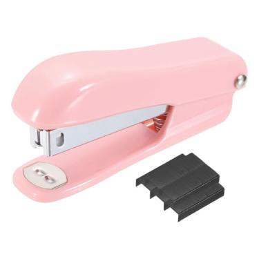 Imagem de PATIKIL Mini grampeador de mesa, pequeno grampeador de escritório fofo com 3000 grampos padrão 26/6, capacidade de 20 folhas para materiais de escritório, relatórios de projetos de artesanato, preto