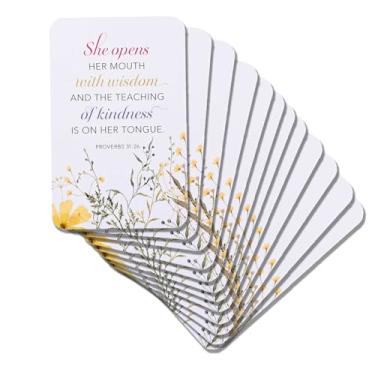 Imagem de Dicksons Marcador de livro cristão inspirador para livros, estudo da Bíblia, diários 6 x 10 cm, cartolina, sabedoria e ensino da bondade, pacote com 12