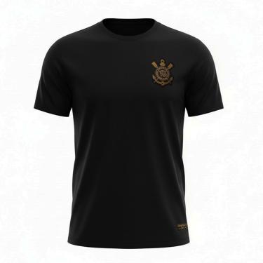 Imagem de Camisa Corinthians Black Gold Algodão - Masculino-Masculino