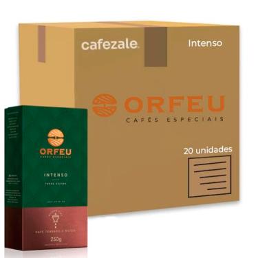 Imagem de Café Moído Premium Orfeu Intenso Kit 20 Pacotes de 250g