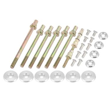 Imagem de X AUTOHAUX Kit de parafuso de arruela de tampa de válvula de motor de perfil baixo tom prateado para motores Honda K-Series K20 K24