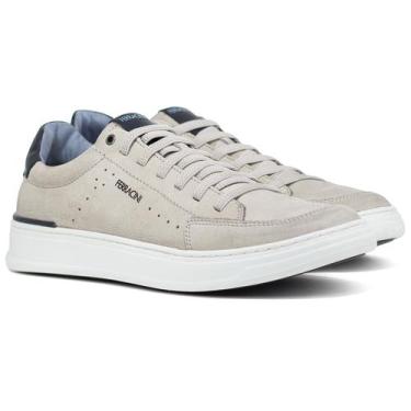 Imagem de Sapatênis Masculino Ferracini 24h Casual Gold Couro Cadarço Elástico, 