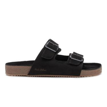 Imagem de Sandália Masculina Chinelo Anatômica Confort Couro Legítimo Macio - Po