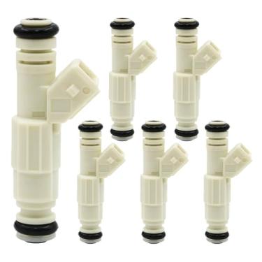 Imagem de Conjunto de 6 injetores de combustível | Compatível com Buick Riviera Regal Chevrolet Impala Monte Carlo Pontiac Bonneville Grand Prix 3.8L V6| Substitui FJ250 24508208 800-1249N